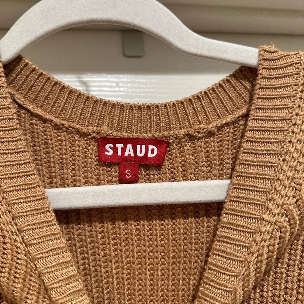 STAUD Marylebone Sweater Dress in Camel - Picture 6 of 14